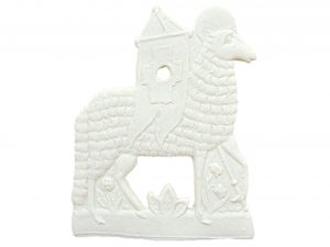 Ö03 Großes Osterlamm mit Glockenblumen